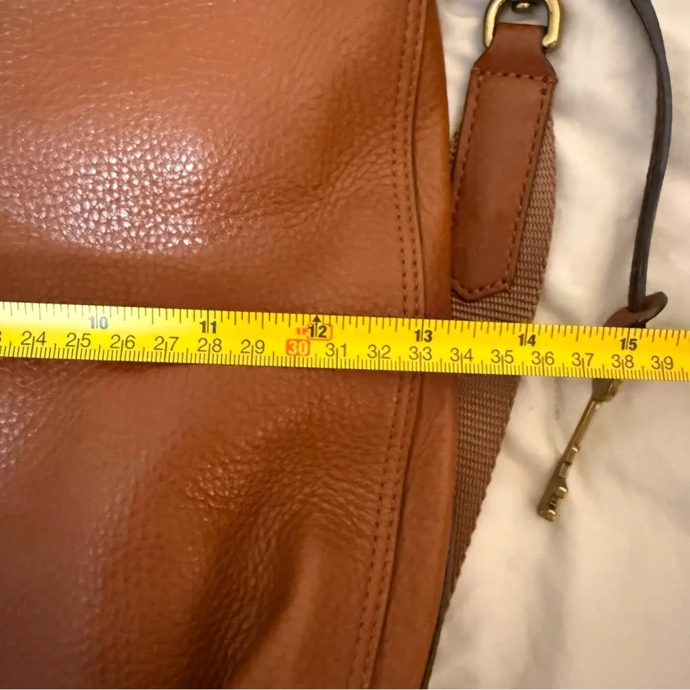 Fossil Cognac Leather Tote Maya Bag